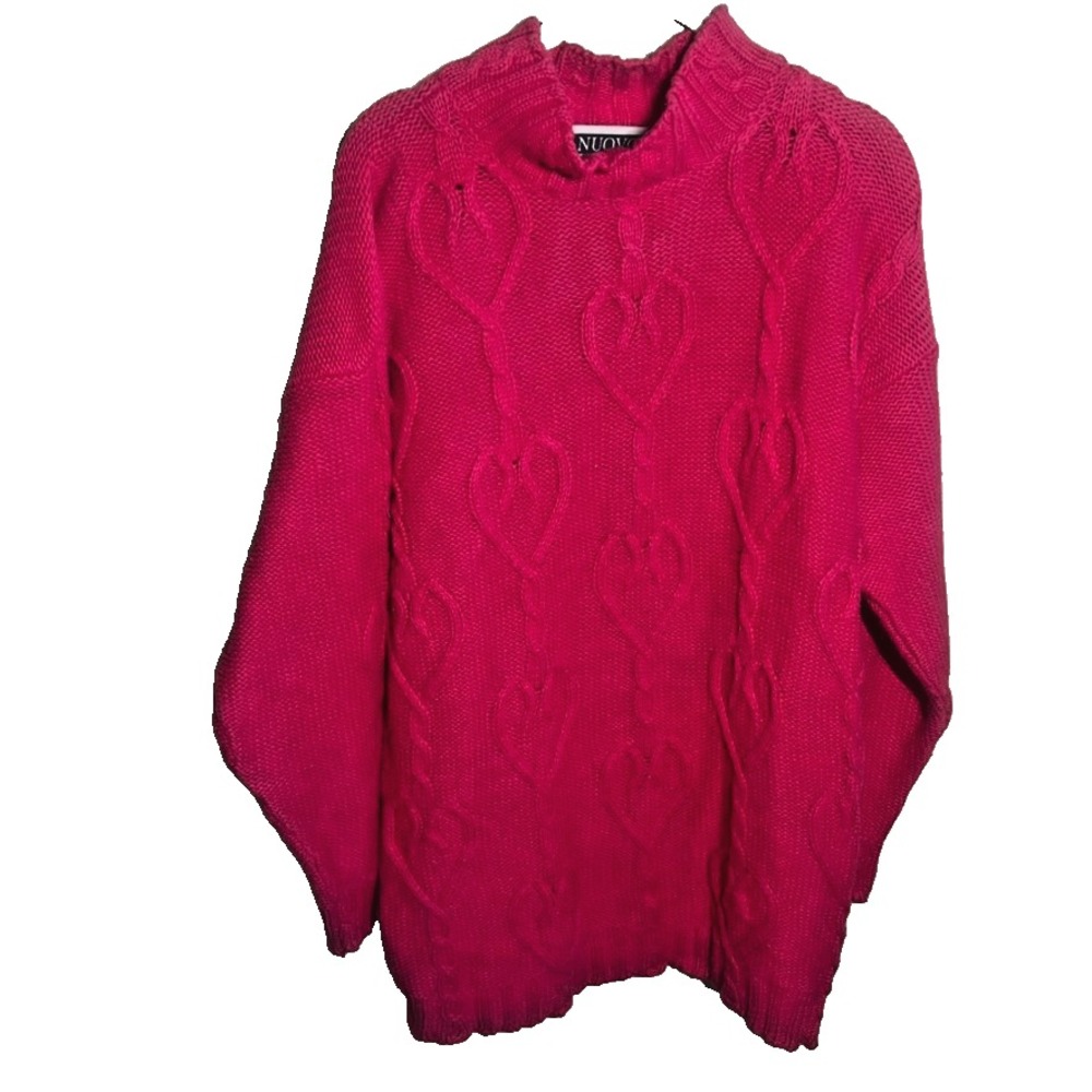 Vintage 90s‎ Cardigan Pink Preppy Tennis Sweater Small County Seat Nuovo Hearts